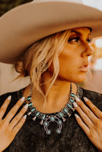 Load image into Gallery viewer, Turquoise Stone Cowgirl Hat Stud Earrings
