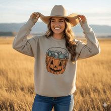Load image into Gallery viewer, Turquoise Treats Halloween Graphic Sweatshirt 

