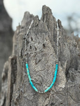 Load image into Gallery viewer, Turquoise Tube Paperclip Chain Necklace
