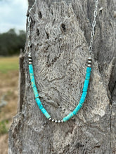 Load image into Gallery viewer, Turquoise Tube Paperclip Chain Necklace
