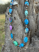 Load image into Gallery viewer, Turquoise Twilight Oval Beaded Necklace
