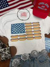 Load image into Gallery viewer, USA Hot Dog Flag Graphic Tee
