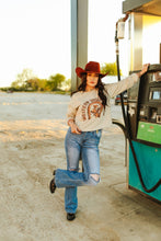 Load image into Gallery viewer, Western Valley Ranch Raw Hem Graphic Sweater
