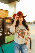Load image into Gallery viewer, Western Valley Ranch Raw Hem Graphic Sweater
