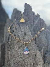 Load image into Gallery viewer, Wild Violet Mosaic Teardrop Necklace
