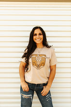 Load image into Gallery viewer, Wild West Steer Skull Graphic Tee
