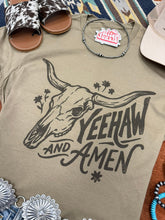 Load image into Gallery viewer, Yeehaw and Amen Longhorn Graphic Tee
