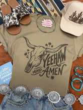 Load image into Gallery viewer, Yeehaw and Amen Longhorn Graphic Tee
