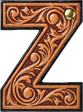 Load image into Gallery viewer, Monogrammed Initial Western Leather Look Saddle Longhorn Cowboy Cowgirl Kitchen Dish Towels Made in America
