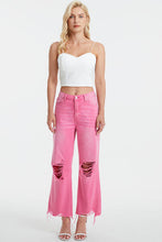 Load image into Gallery viewer, BAYEAS Full Size High Waist Distressed Raw Hem Jeans
