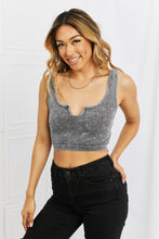 Load image into Gallery viewer, Zenana Full Size Acid Wash Cropped Tank
