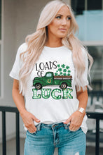 Load image into Gallery viewer, LOADS OF LUCK Graphic Round Neck Tee
