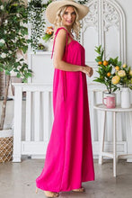 Load image into Gallery viewer, Veveret Pocketed Spaghetti Strap Wide Leg Jumpsuit

