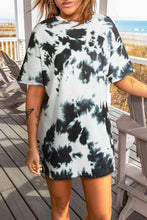 Load image into Gallery viewer, Tie-Dye Round Neck Short Sleeve Tunic Tee

