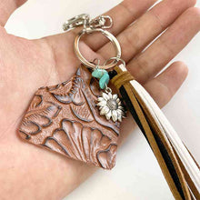 Load image into Gallery viewer, Turquoise Fringe Detail Key Chain
