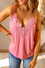 Load image into Gallery viewer, Lace Trim V-Neck Cami Top
