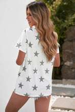 Load image into Gallery viewer, Star Print Round Neck Short Sleeve Top
