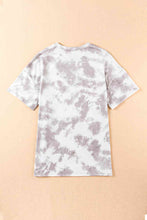 Load image into Gallery viewer, Tie-Dye Round Neck Short Sleeve Tunic Tee
