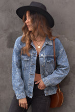 Load image into Gallery viewer, Studded Button Down Denim Jacket
