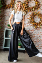 Load image into Gallery viewer, First Love Drawstring Back Spaghetti Strap Wide Leg Overall
