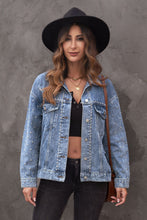 Load image into Gallery viewer, Studded Button Down Denim Jacket
