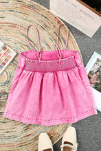 Load image into Gallery viewer, Smocked Adjustable Strap Denim Cami Top
