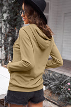 Load image into Gallery viewer, Letter Graphic Hoodie with Kangaroo Pocket
