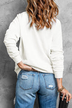 Load image into Gallery viewer, Sequin Letter Graphic Long Sleeve Sweatshirt
