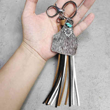 Load image into Gallery viewer, Turquoise Fringe Detail Key Chain
