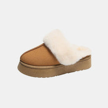 Load image into Gallery viewer, Center-Seam Furry Chunky Platform Slippers
