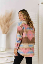 Load image into Gallery viewer, Geometric Collared Neck Button Down Jacket
