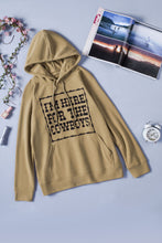 Load image into Gallery viewer, Letter Graphic Hoodie with Kangaroo Pocket
