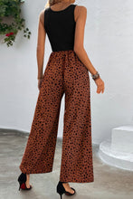 Load image into Gallery viewer, Two-Tone Square Neck Wide Leg Jumpsuit
