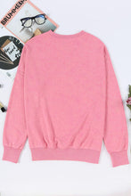 Load image into Gallery viewer, Sequin Candy Cane Round Neck Slit Sweatshirt
