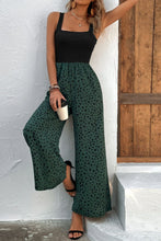 Load image into Gallery viewer, Two-Tone Square Neck Wide Leg Jumpsuit
