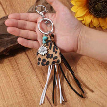 Load image into Gallery viewer, Turquoise Fringe Detail Key Chain
