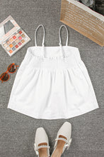 Load image into Gallery viewer, Smocked Adjustable Strap Denim Cami Top
