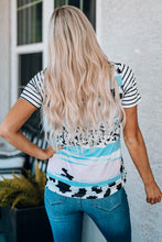 Load image into Gallery viewer, Mixed Print Round Neck Tee
