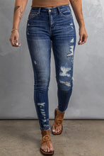 Load image into Gallery viewer, Distressed High Waist Skinny Jeans
