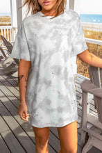 Load image into Gallery viewer, Tie-Dye Round Neck Short Sleeve Tunic Tee

