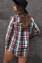 Load image into Gallery viewer, Plaid Leopard Button-Up Shirt Jacket
