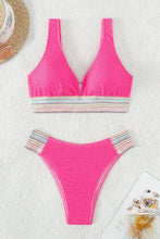 Load image into Gallery viewer, Contrast Textured High Cut Swim Set
