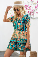 Load image into Gallery viewer, Floral Multicolored Tie-Neck Romper
