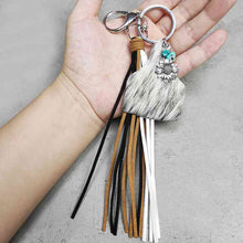 Load image into Gallery viewer, Turquoise Fringe Detail Key Chain
