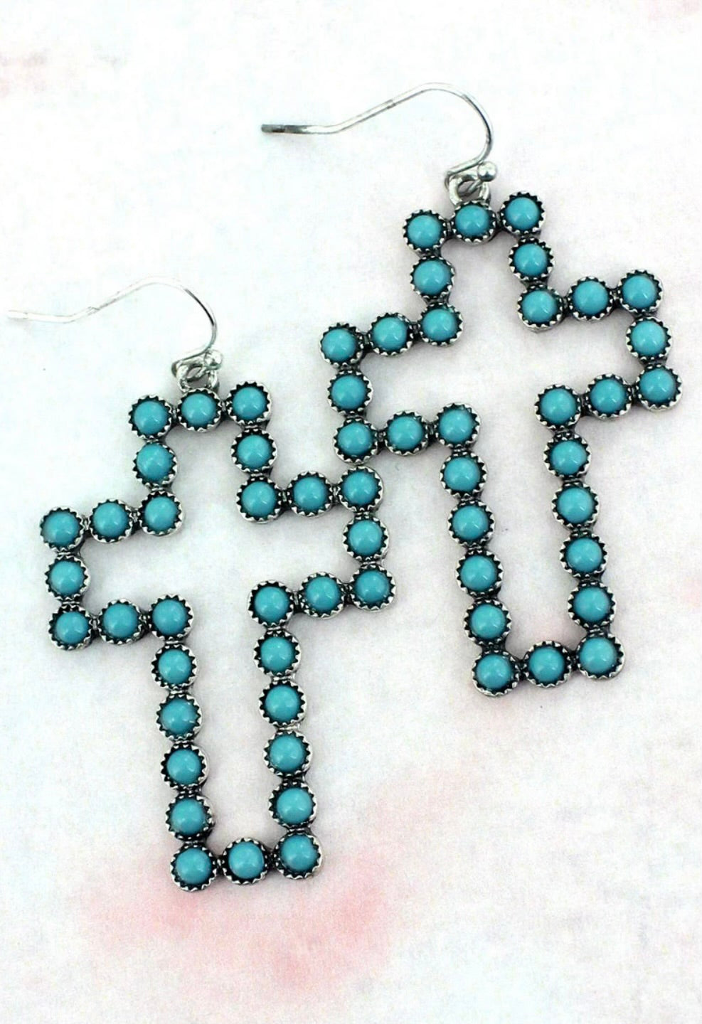 Turquoise Cross Earrings