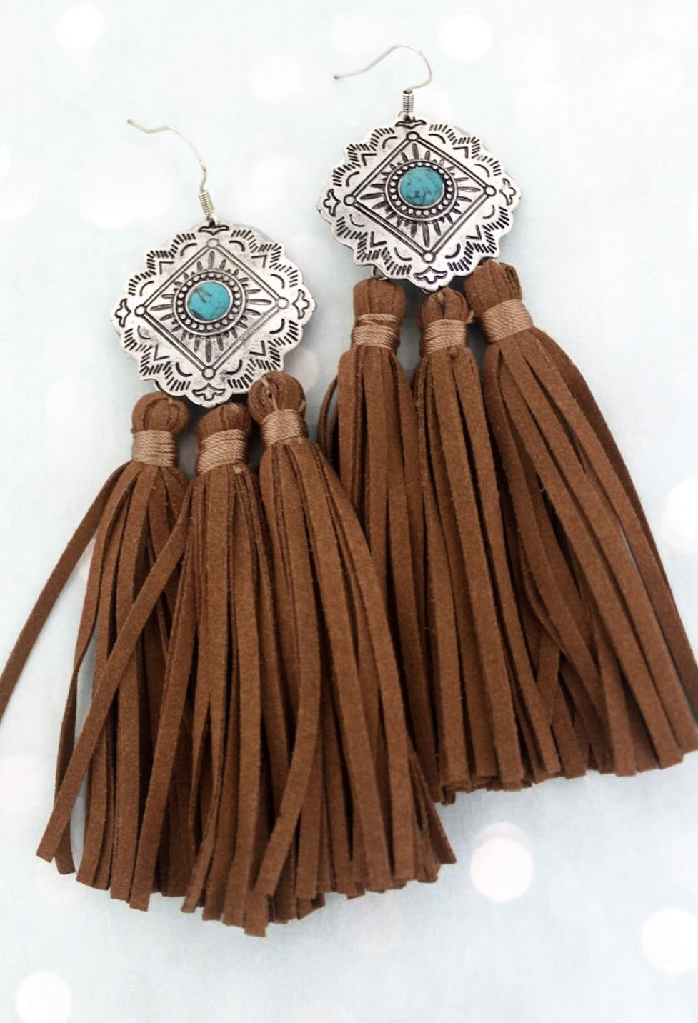 Winifred Light Brown Tassel Earrings