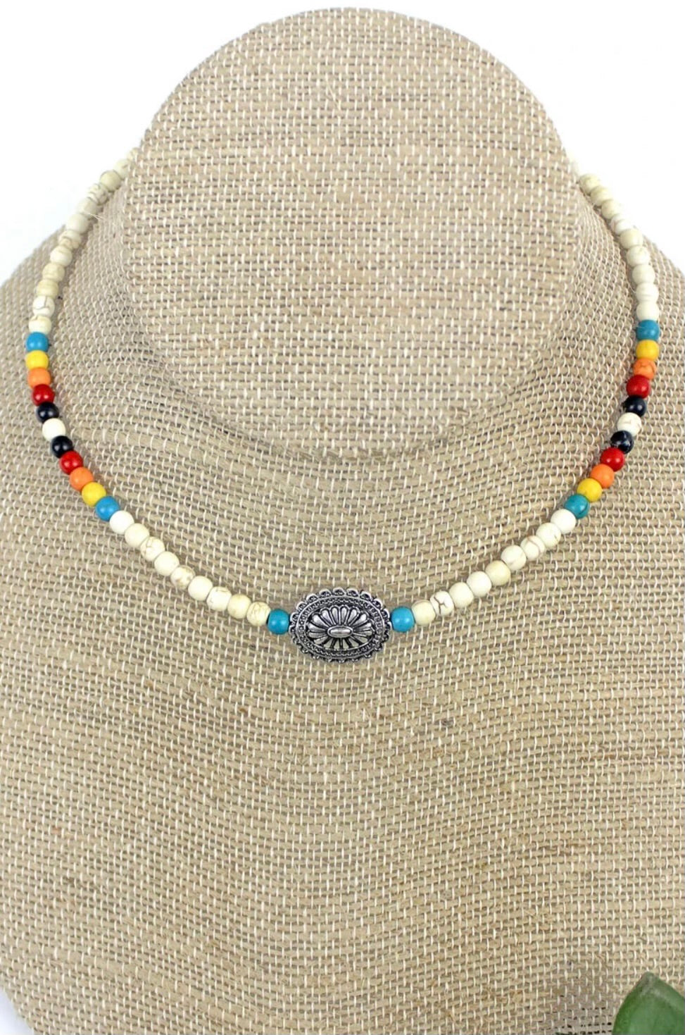 Beaumont Natural Multi-Color Stone Beaded Choker