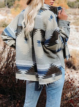 Load image into Gallery viewer, Blue Aztec Western Jacket
