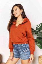 Load image into Gallery viewer, Double Take Half-Zip Long Sleeve Hoodie
