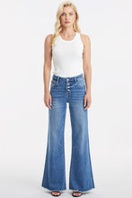 Load image into Gallery viewer, BAYEAS Full Size High Waist Button-Fly Raw Hem Wide Leg Jeans
